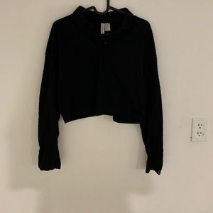 H&M BUTTON UP COLLAR CROP TOP l